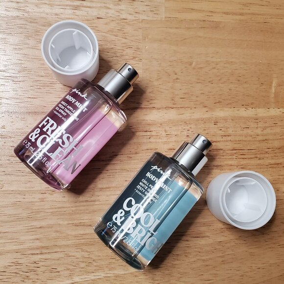 2 VS PINK Mists Cool & Bright and Fresh & Clean 2.5 FL OZ / 75 ML Each - Picture 4 of 6